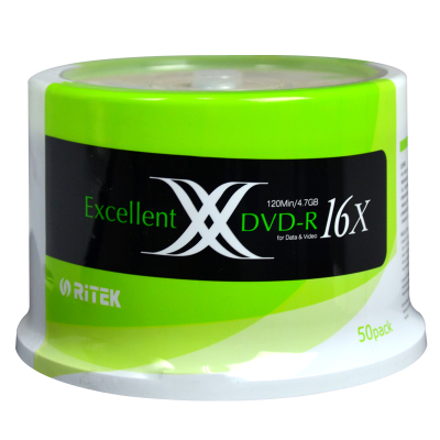 铼德 光碟 X系列 DVD-R 16速4.7G 空白光盘/光碟/刻录盘 桶装50片